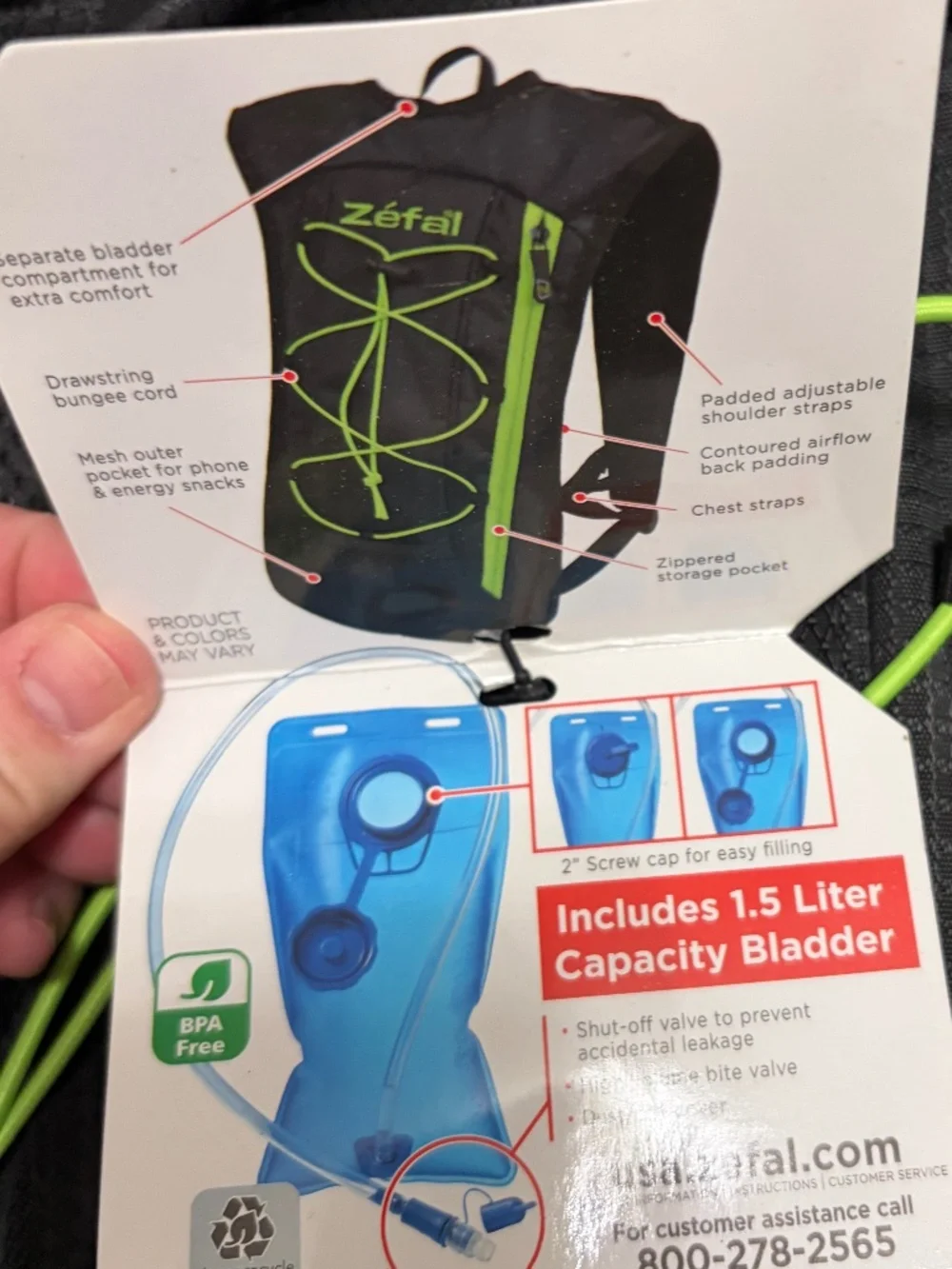 Zefal Sport 1.5L Hydration Backpack – Lightweight Running/Cycling Pack 🚴‍♀️💧
